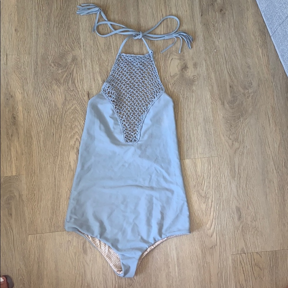 Baby blue acacia one piece